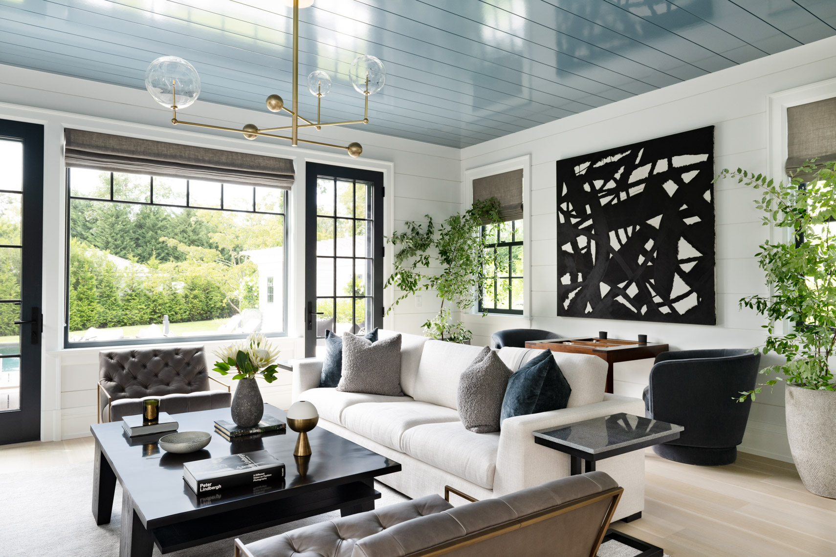 Chicago + NYC  Interior Design Photographer - Family Room in Hamptons