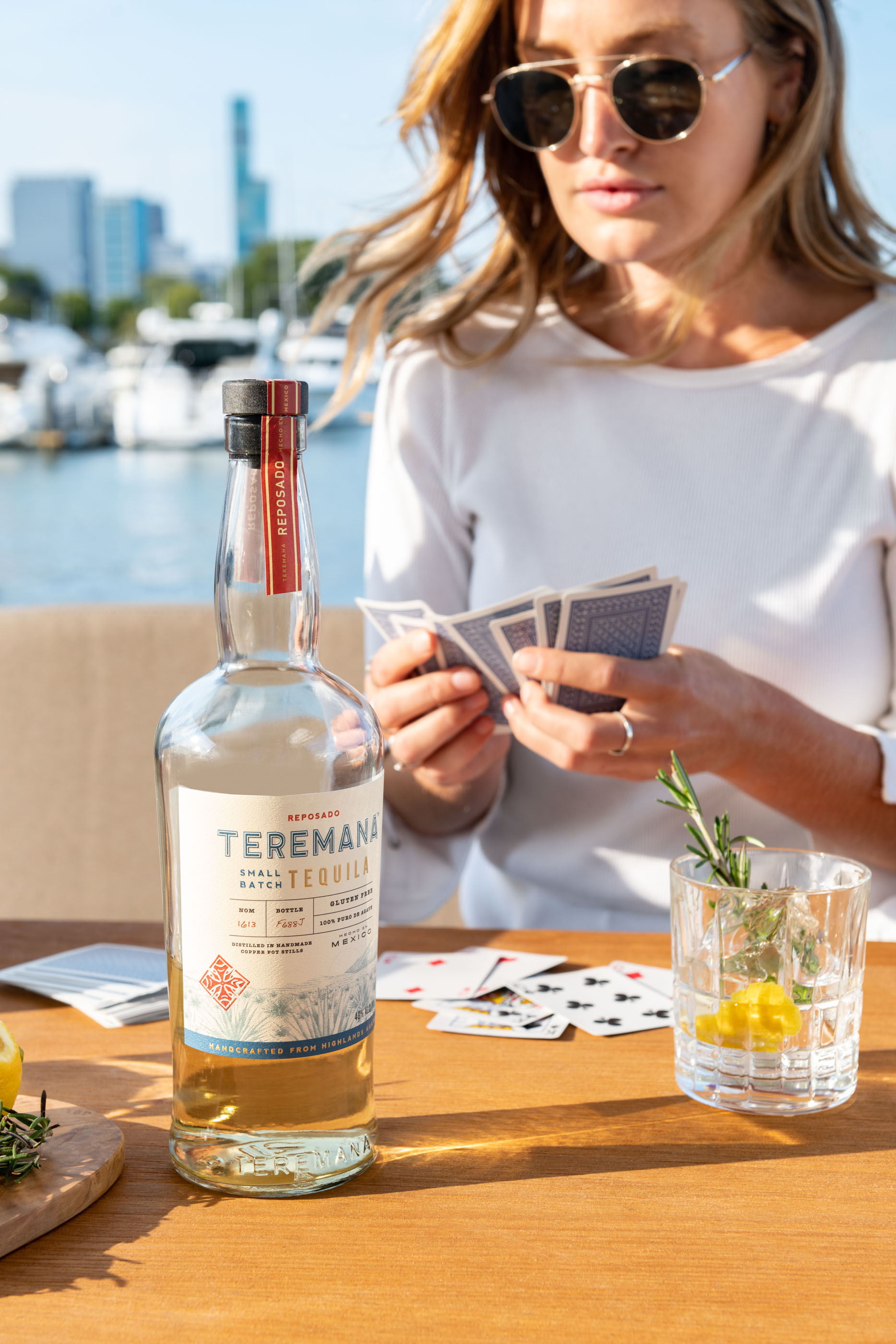 Chicago Cocktail Photographer Director - Teremana Tequila Playing Cards On Boat